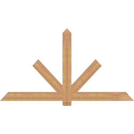 Ekena Millwork Kennewick Timber Gable Bracket, Western Red Cedar, 84"W x 45"H x 1 1/2"D x 5 1/2"F, 13/12 Pitch GBW084X45X0206KEN00SWR